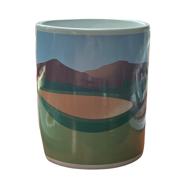 Kikkerland Golf Mug With Golf Course Design Coffee Cup Putting Green - Picture 2 of 5